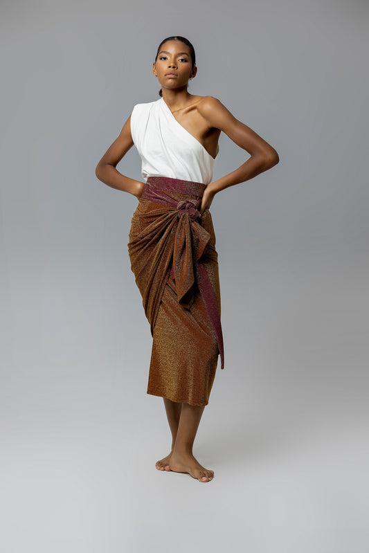 Metallic Sundown Chamba Skirt