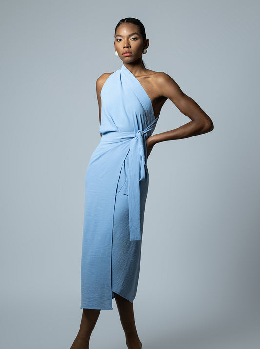 Mist Blue Chamba Skirt - Dress