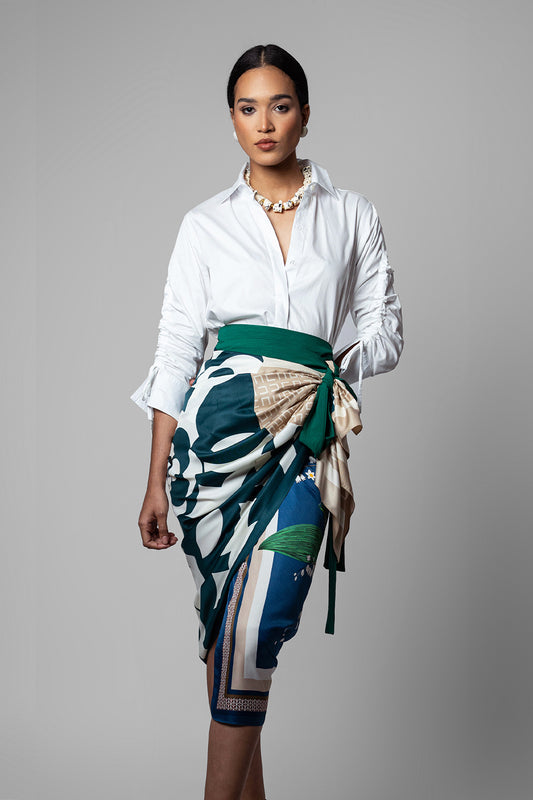 Caribbean Garden Chamba Skirt