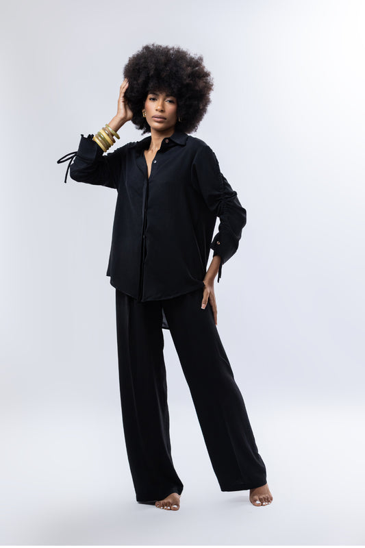 Black Marie Pant + Patricia Shirt