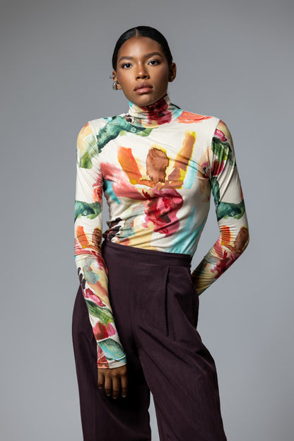 Aquarellen Garden Turtle Neck