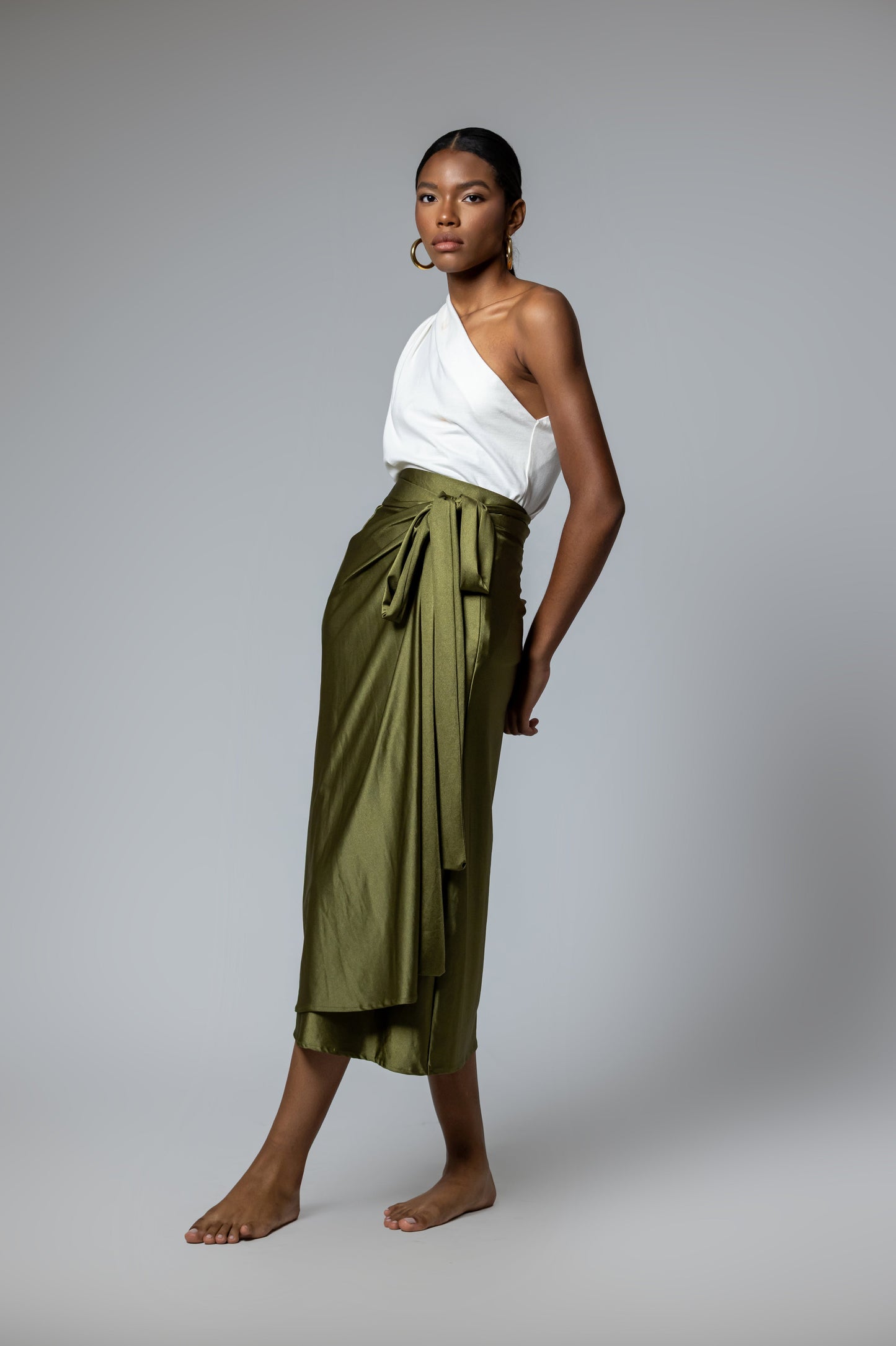 Olive Glow Chamba Skirt