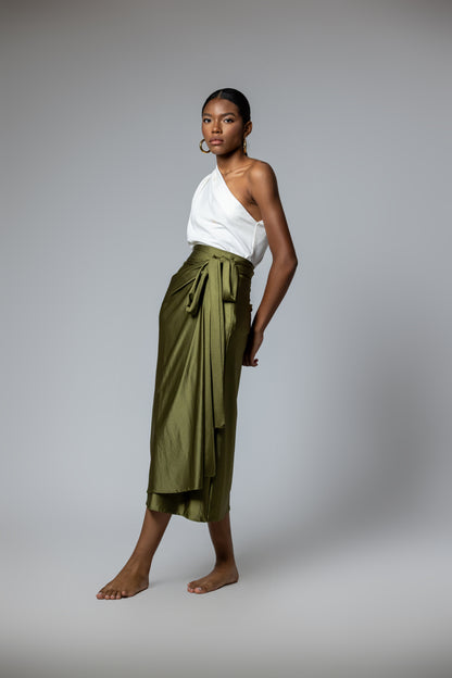 Olive Glow Chamba Skirt (As a dress)