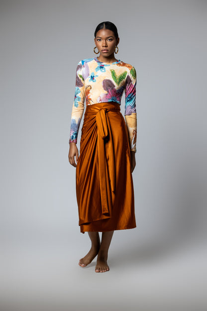 Ancient Copper Chamba Skirt