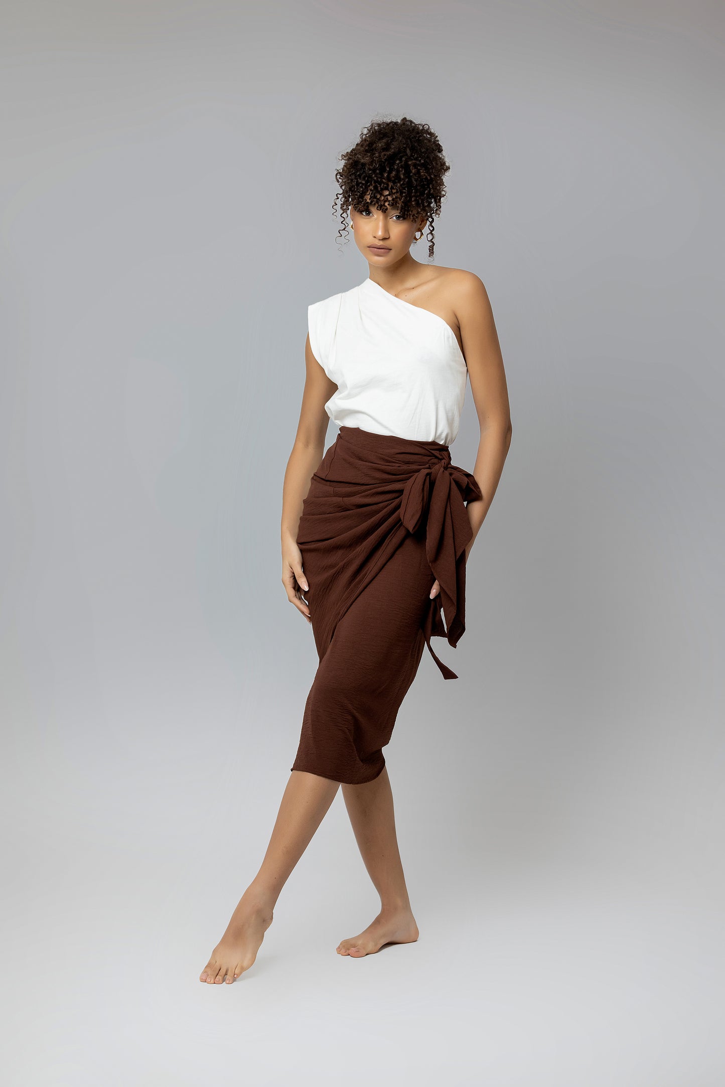 Earthstone Chocolate Chamba Skirt