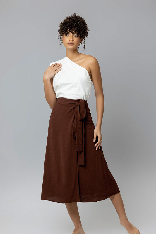 Earthstone Chocolate Chamba Skirt