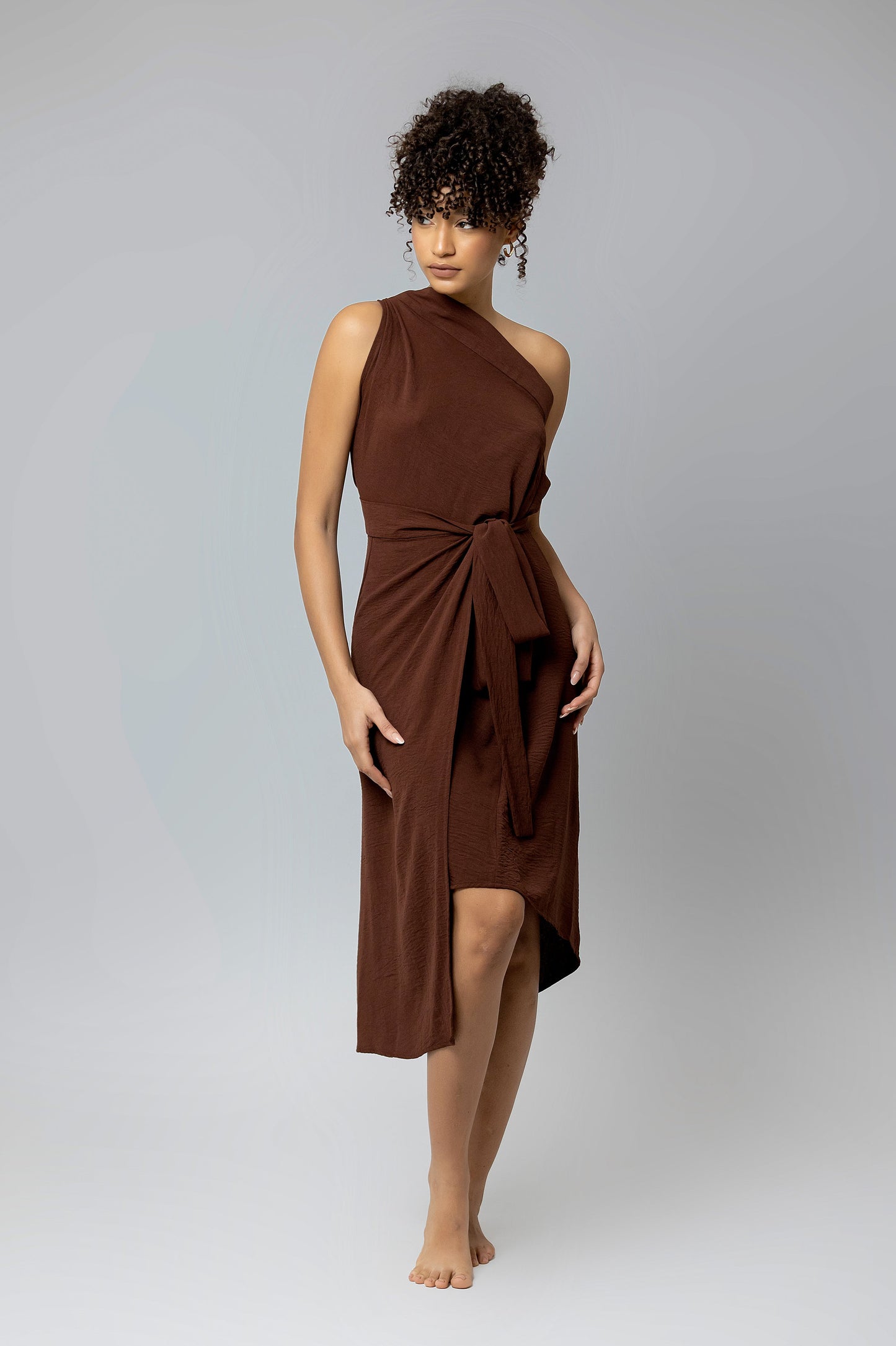 Earthstone Chocolate Chamba Skir (As a dress)