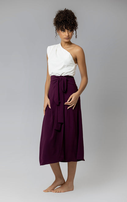 Deep Plum Chamba Skirt (As a dress)