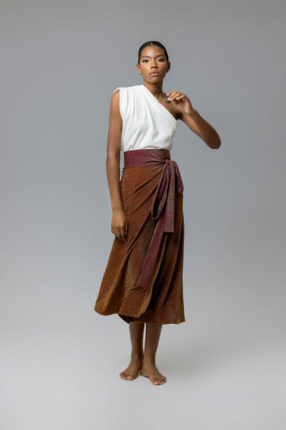 Metallic Sundown Chamba Skirt (As a dress)