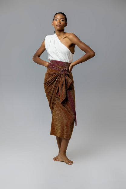 Metallic Sundown Chamba Skirt