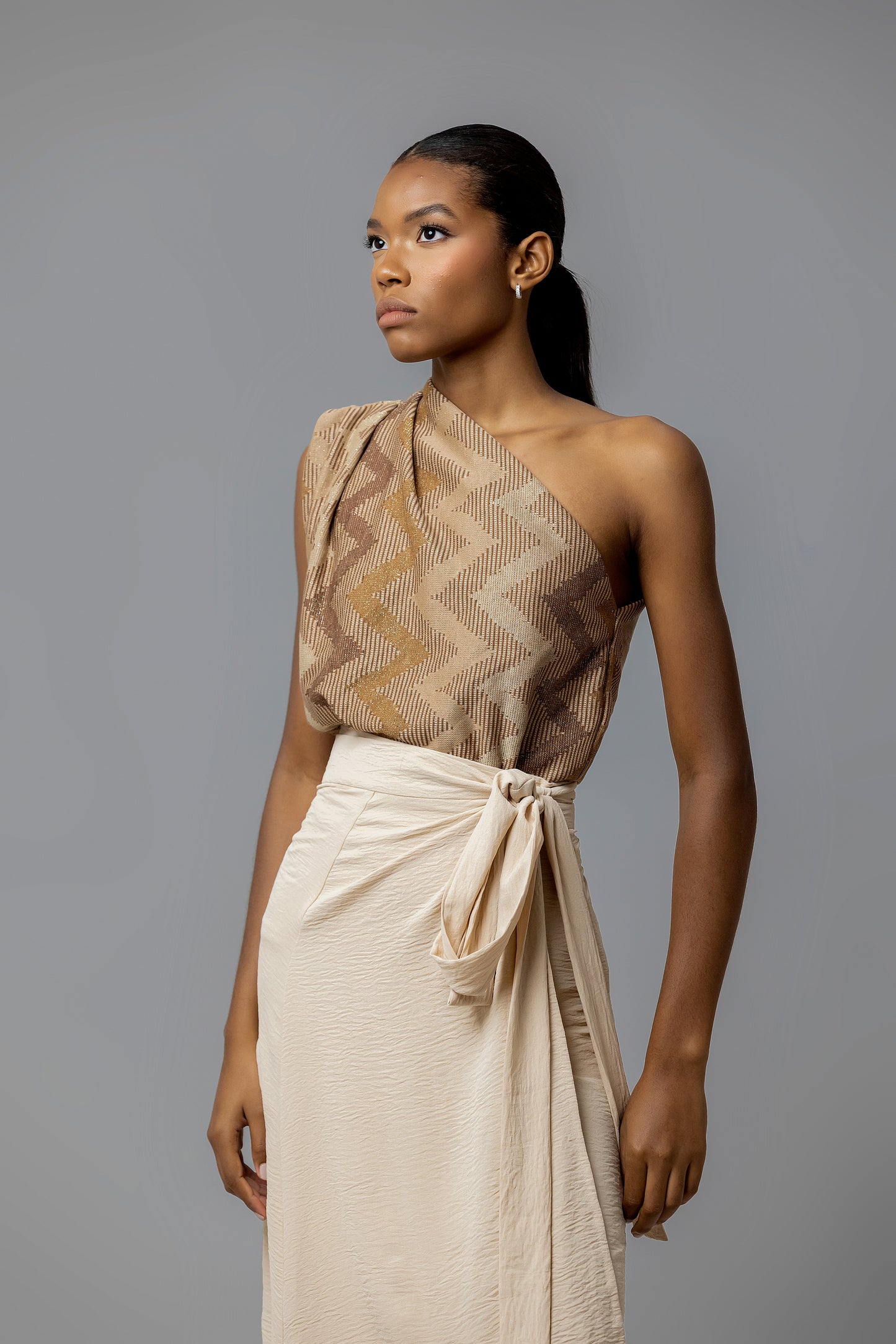 Zig Zag Roots Gold Amelia Top