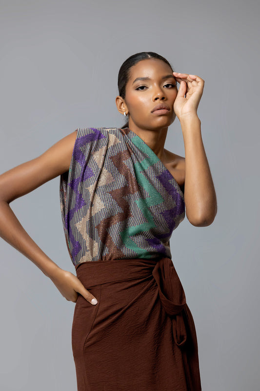 Zig Zag Roots Bronce Amelia Top