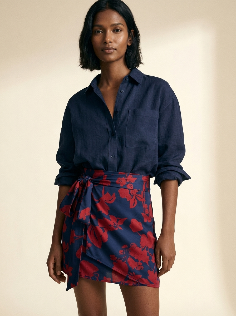 Midnight Bloom Mini Chamba