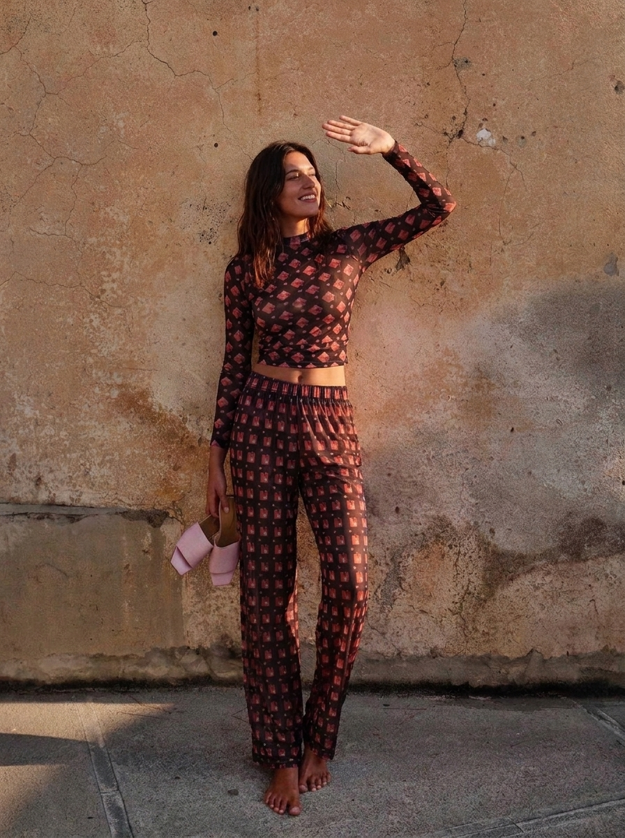 MESH MARIE PANT | ARCILLA ROSA