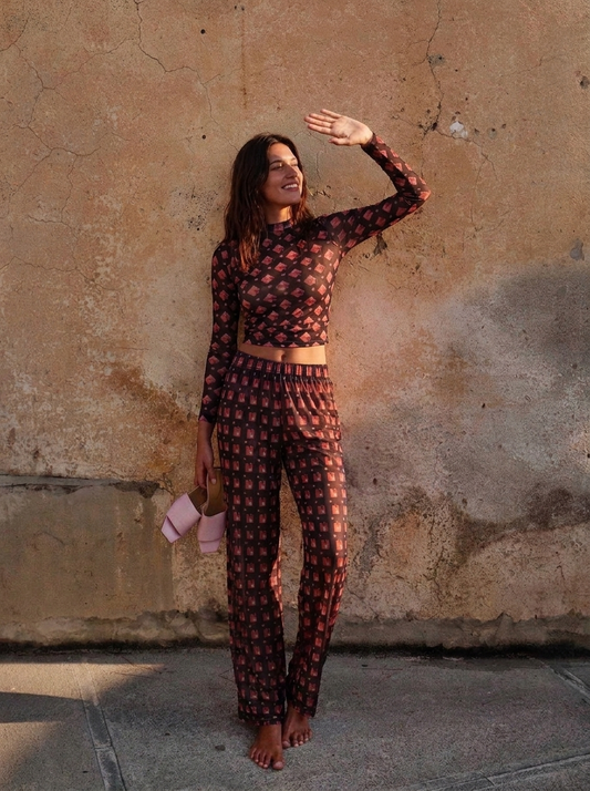 MESH MARIE PANT | ARCILLA ROSA